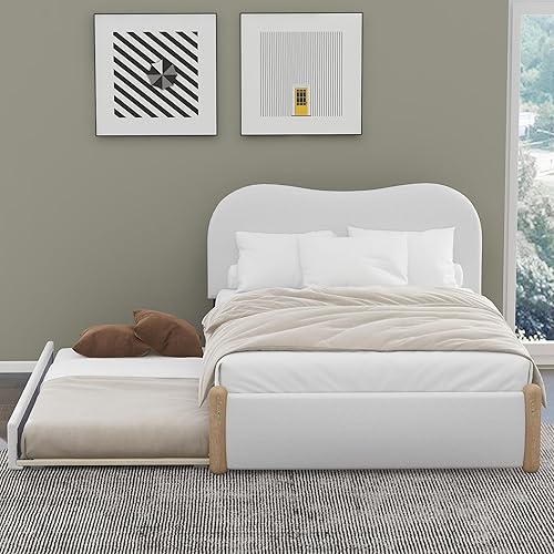 Miniatura 3 de SOFTSEA Base de cama tapizada con cajón, cabecera de lino alto, tamaño matrimonial (79.1 pulgadas de largo x 58.1 pulgadas de ancho x 47.2 pulgadas