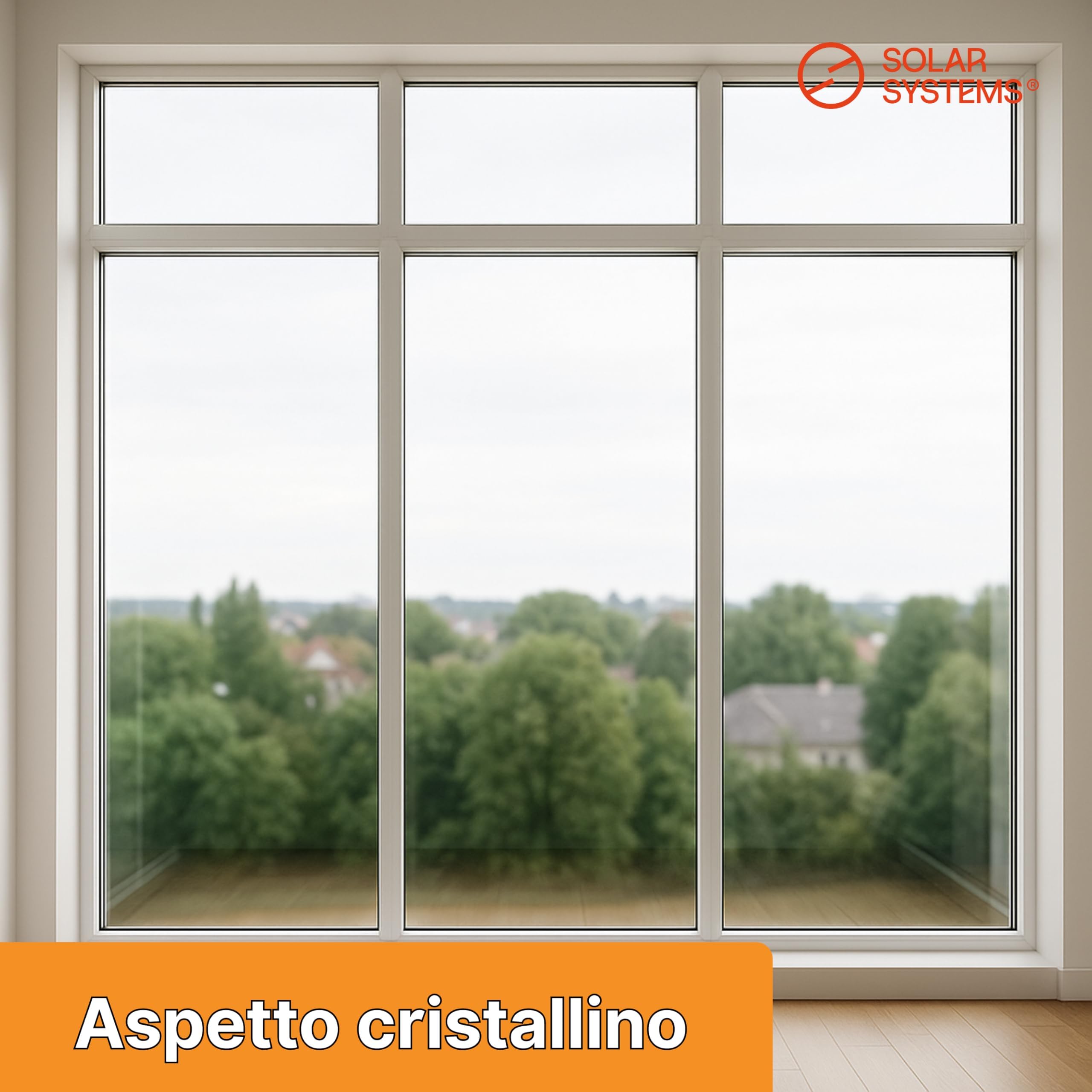 Solar Systems - Pellicola antieffrazione per finestre - Trasparente e autoadesiva - Spessore 8C 250 µm - Classe di sicurezza P1 - Per casa, ufficio - Con filtro UV - 152 cm x 300 cm