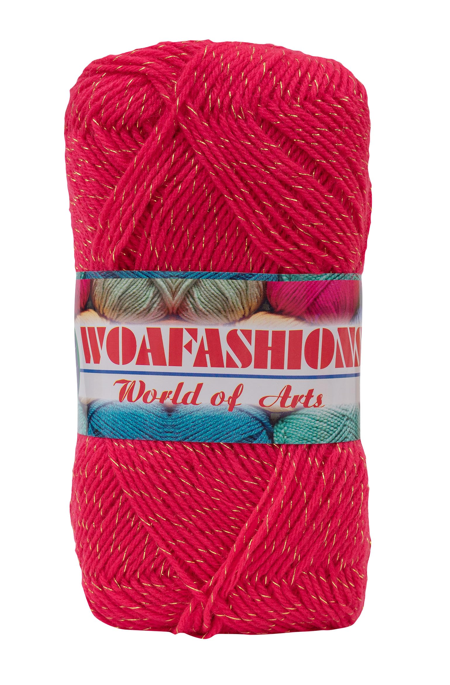 WOAFASHIONS - World of ArtsWOA Fashions Radium Hand Knitting & Crochet Yarn (Tomato Red) (100gms / 3.5oz)