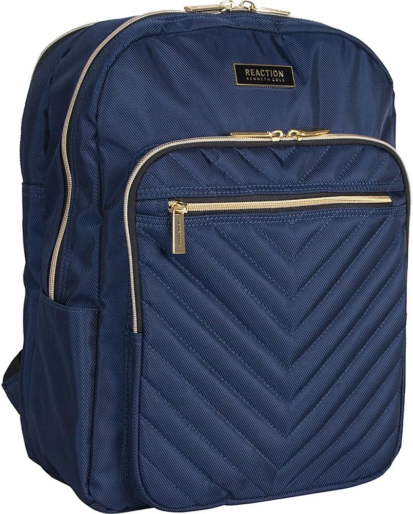 Women's Chevron Quilted Polyester Twill 15.6" Laptop Backpack Backpack