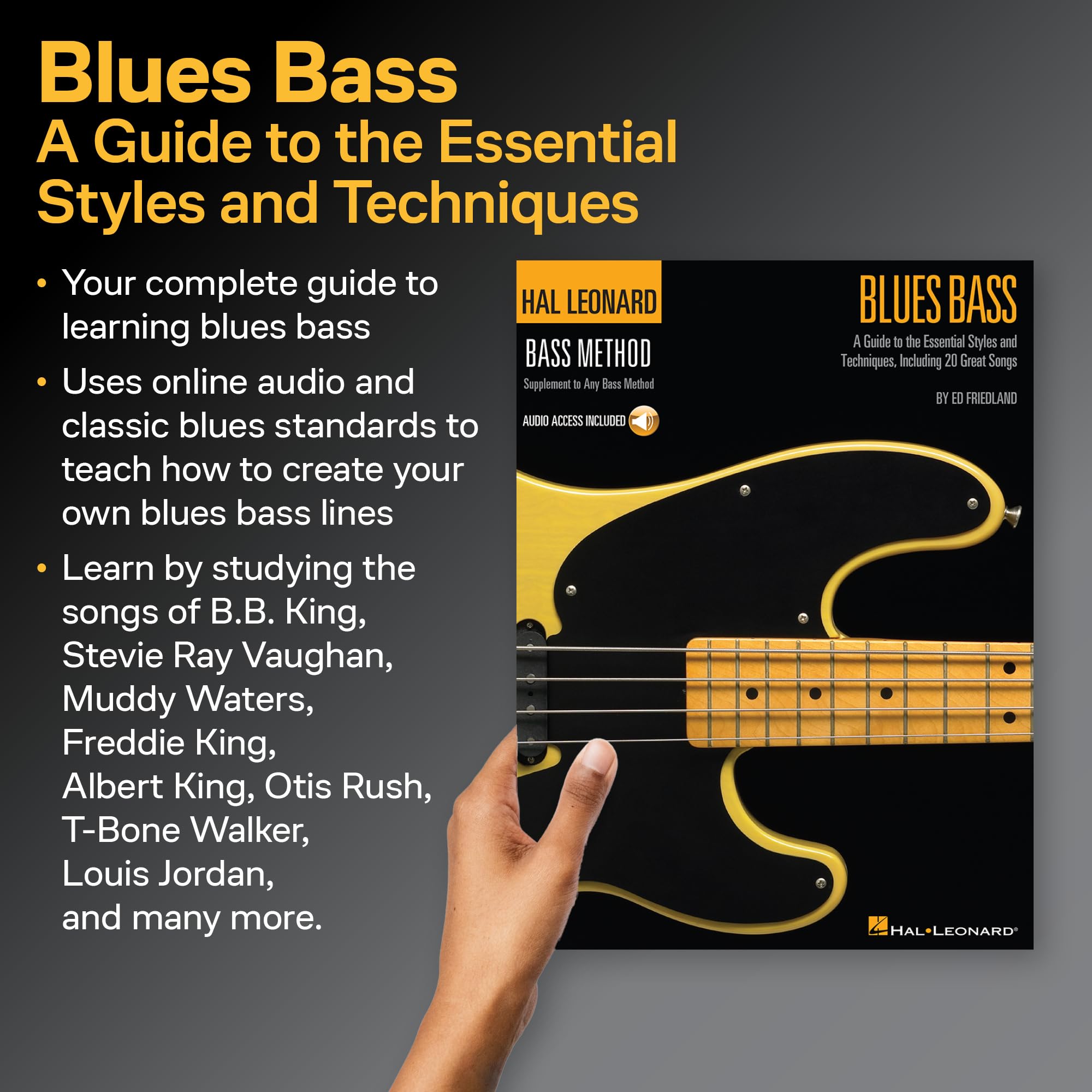 Hal leonard bass method : blues bass - recueil + enregistrement(s) en ligne: A Guide to the Essential Styles and Techniques