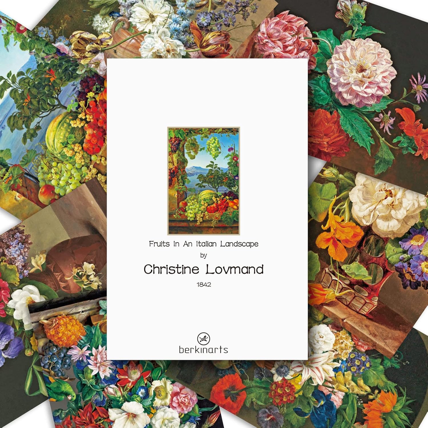 Berkin Arts 12 All Occasion Classic Art Greeting Cards Gift Cards Bundle with 12 Envelopes, 4x6 Inch Flower Floral Assorted Miscellaneous Designed, Thank You Cards, Engagement Cards, Cute for Wife - Image 4