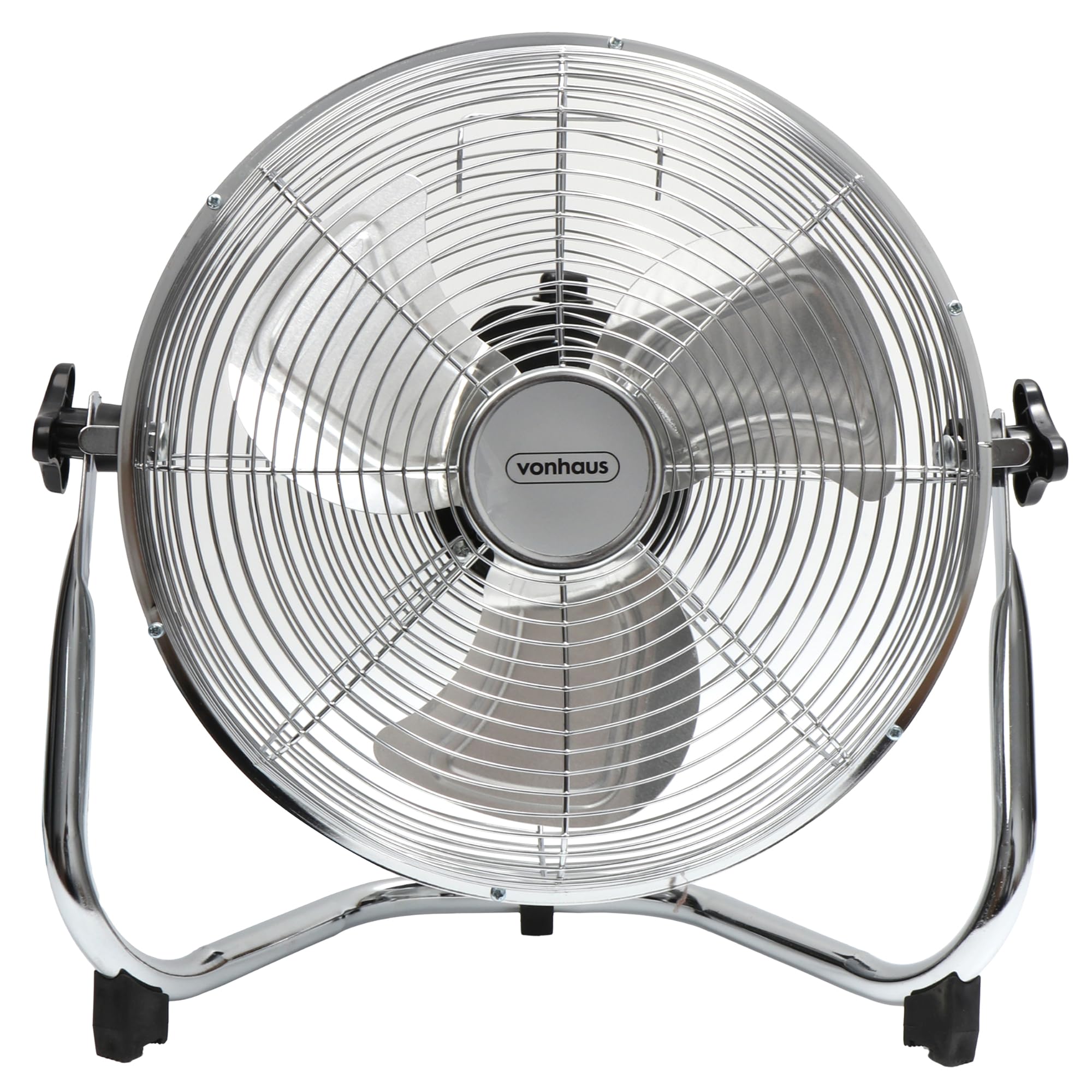 Floor Fan 12" – 3 Speeds, Stand Included, 180° Tilt, Portable, Quiet Operation, 3 Blades, 1.5m Cable – Cooling Fan for Home, Office, Living Room, Bedroom, Garage, Workshop, Gym