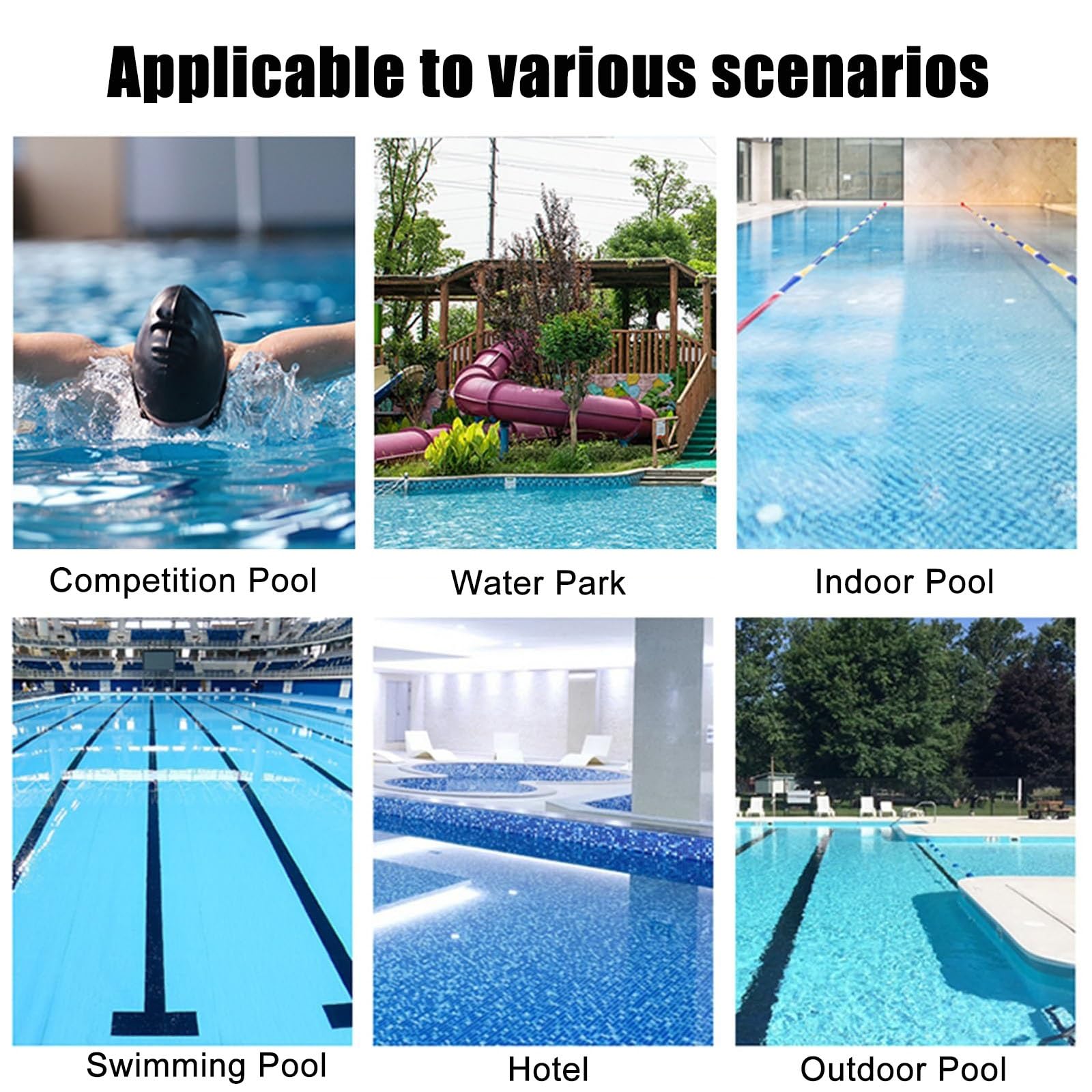 Generico Corda di Sicurezza Professionale per Piscina con Galleggiante da 5", divisore a Forma di Palla per Piscine da Competizione e Uso Esterno, Kit di Linea Galleggiante di Sicurezza Resistente da