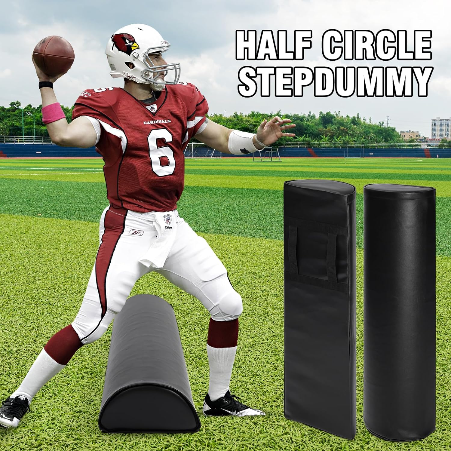 Heavy Tackling Dummies 2-Piece for Football with Handles, Soccer Equipment-Waterproof PVC Football Step Over Dummy, for Footwork Drills Sports Training,Training Equipment.