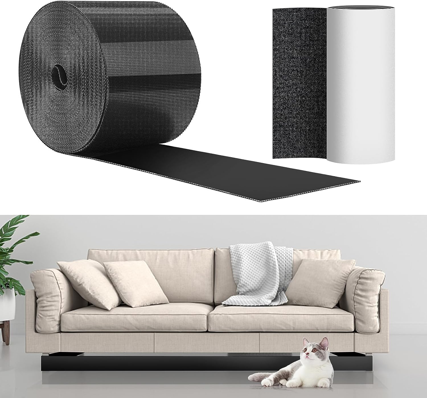 Amazon.co.jp ソファの下のギャップテープ ブロッカー、ソファの下のおもちゃブロッカー、ベッドの下のブロッカー、ソファの下の調節