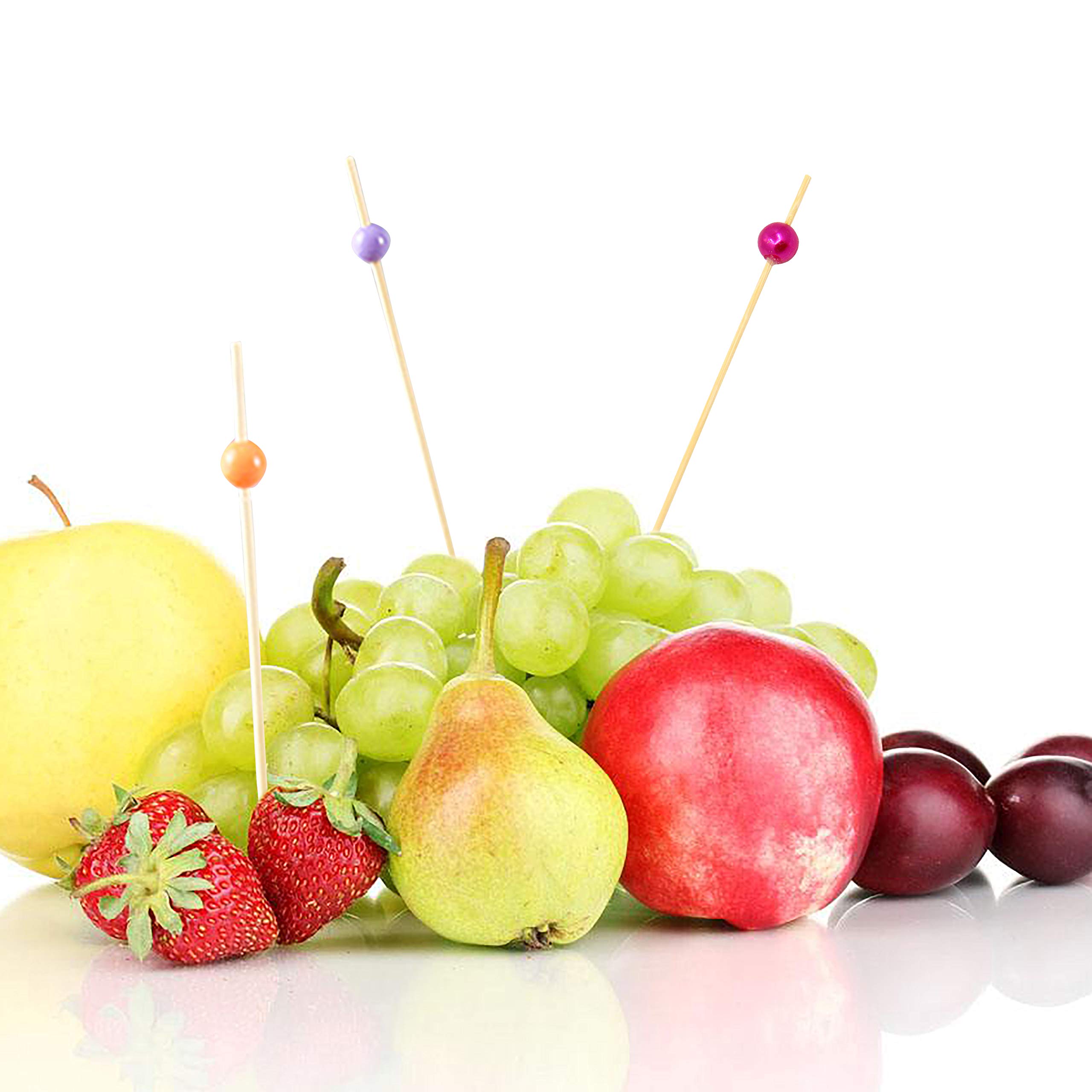 200 Cocktail Stick Frutta Bastoncini Frutta Stuzzicadenti Spiedini Legno legno bambù per buffet o gastronomia per Stuzzichini Sandwich Finger Feste Food Frutta