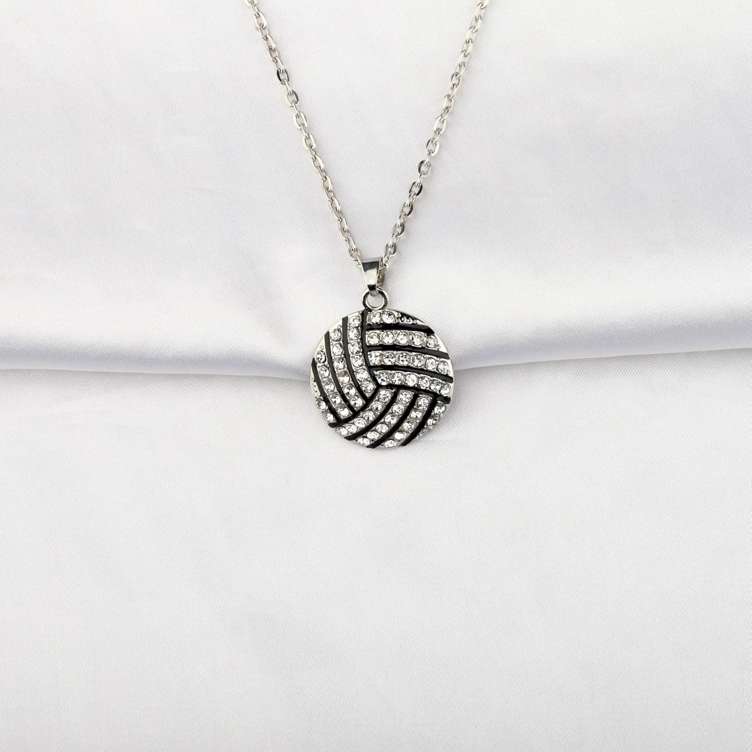 BNQL Volleyball Necklace Volleyball Gifts Volleyball Pendant Necklace Volleyball Team Gifts for Volleyball Players Fans Necklace, frog earrings - Image 6