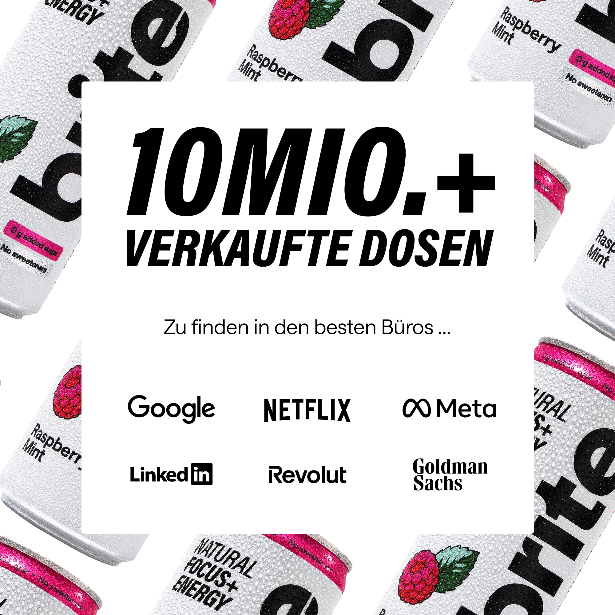 Brite Natural Focus. Energy-Drink & Kaffee-Alternative für mehr Produktivität. Pflanzlich, wissenschaftlich fundiert durch Neurowissenschaften. Kalorienarm, vegan, glutenfrei. Himbeere-Minze, 12 x 330
