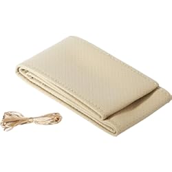 Bc Corona Funda de Volante Negra Cosida para Coche Color Beige Acabado simil Piel Universal