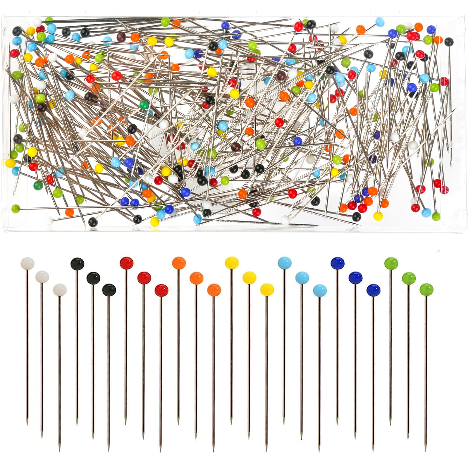 100pcs Box 38cm Colorful Round Pearl Head Needles Straight Push Sewing Pins For Dressmaking Diy Sewing Tools Positioning - Arts, Crafts & Sewing - Portugal