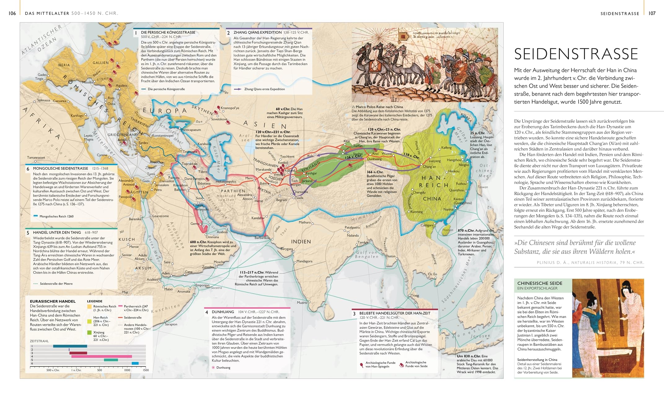 Die Geschichte der Welt in Karten: Über 140 thematische Karten, Zeitleisten und Grafiken illustrieren die wichtigsten Ereignisse der Weltgeschichte