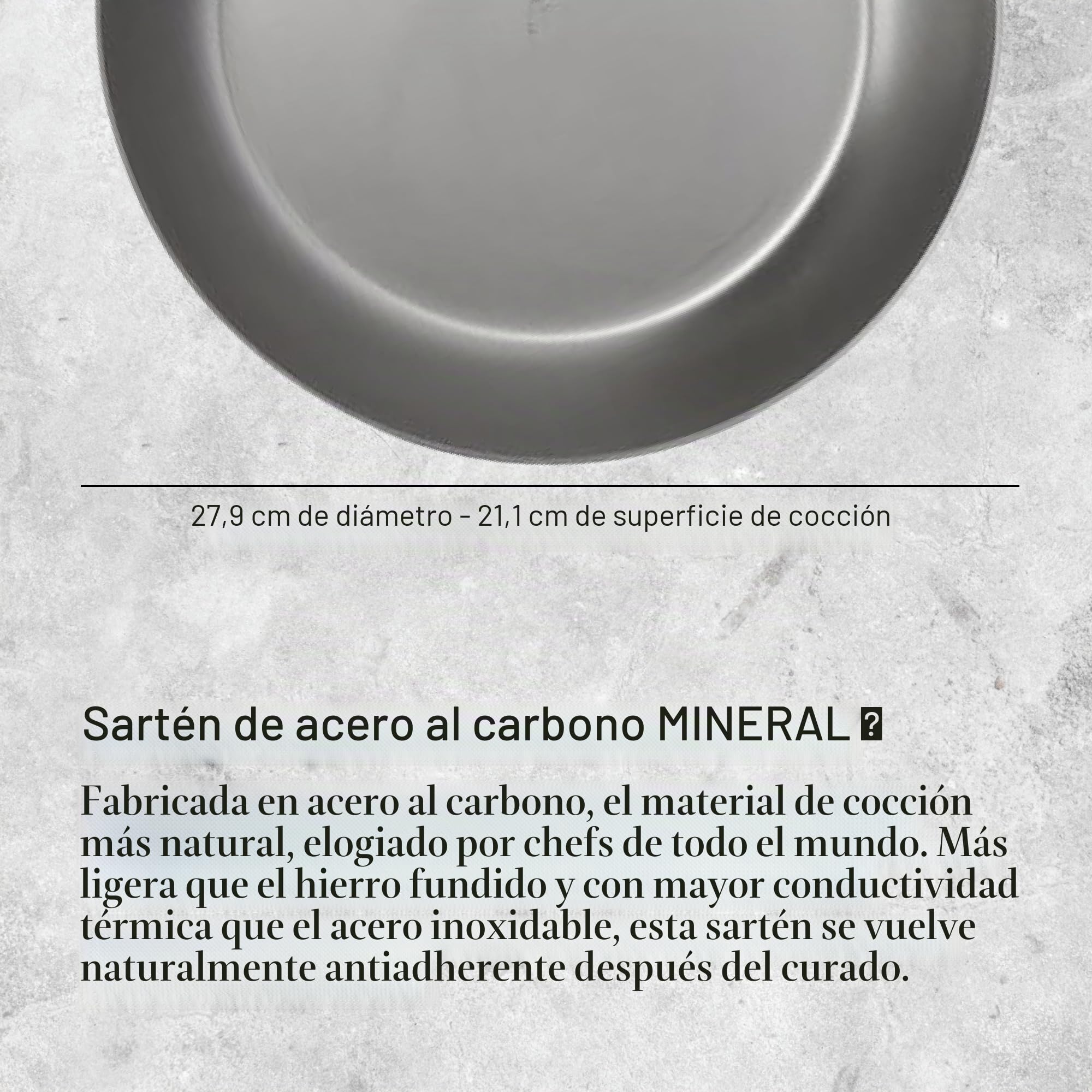 De Buyer, HIERRO MINERAL B PRO 28 CM,-5680.28