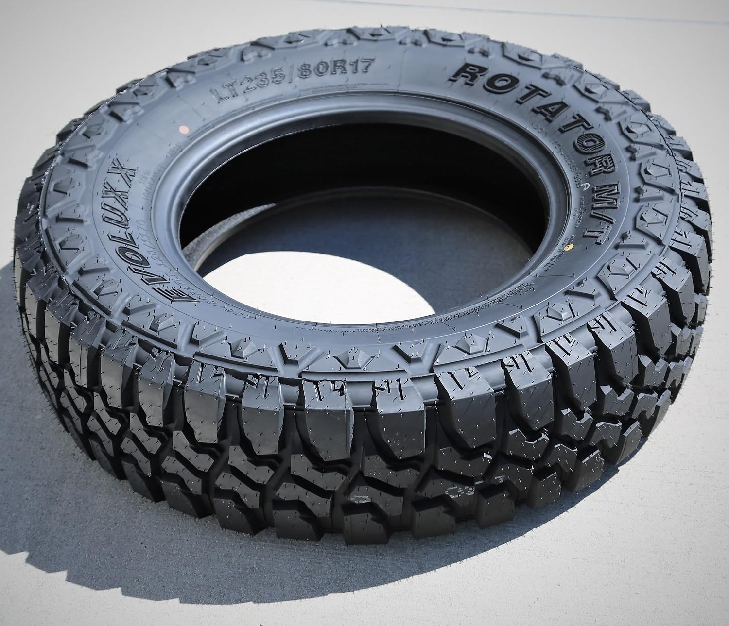 Set of 6 (SIX) Evoluxx Rotator M/T Mud Off-Road Light Truck Radial Tires-LT235/80R17 235/80/17 235/80-17 120/117Q Load Range E LRE 10-Ply BSW Black Side Wall