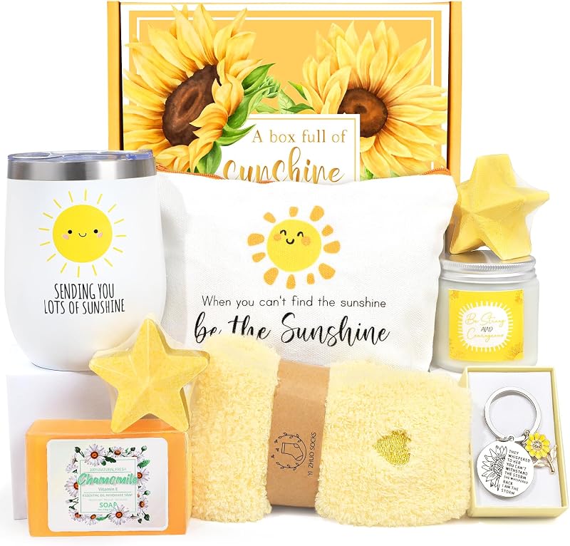 Suhctuptx Conjunto-presente com 9 itens e caixa amarela