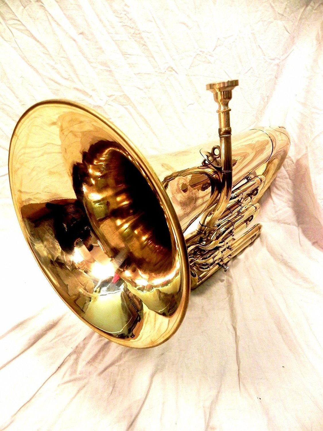 Euphonium Messing polnischen 3 Ventil Euphonium Tuba & Mund Stück mit Tragetasche by sonorous