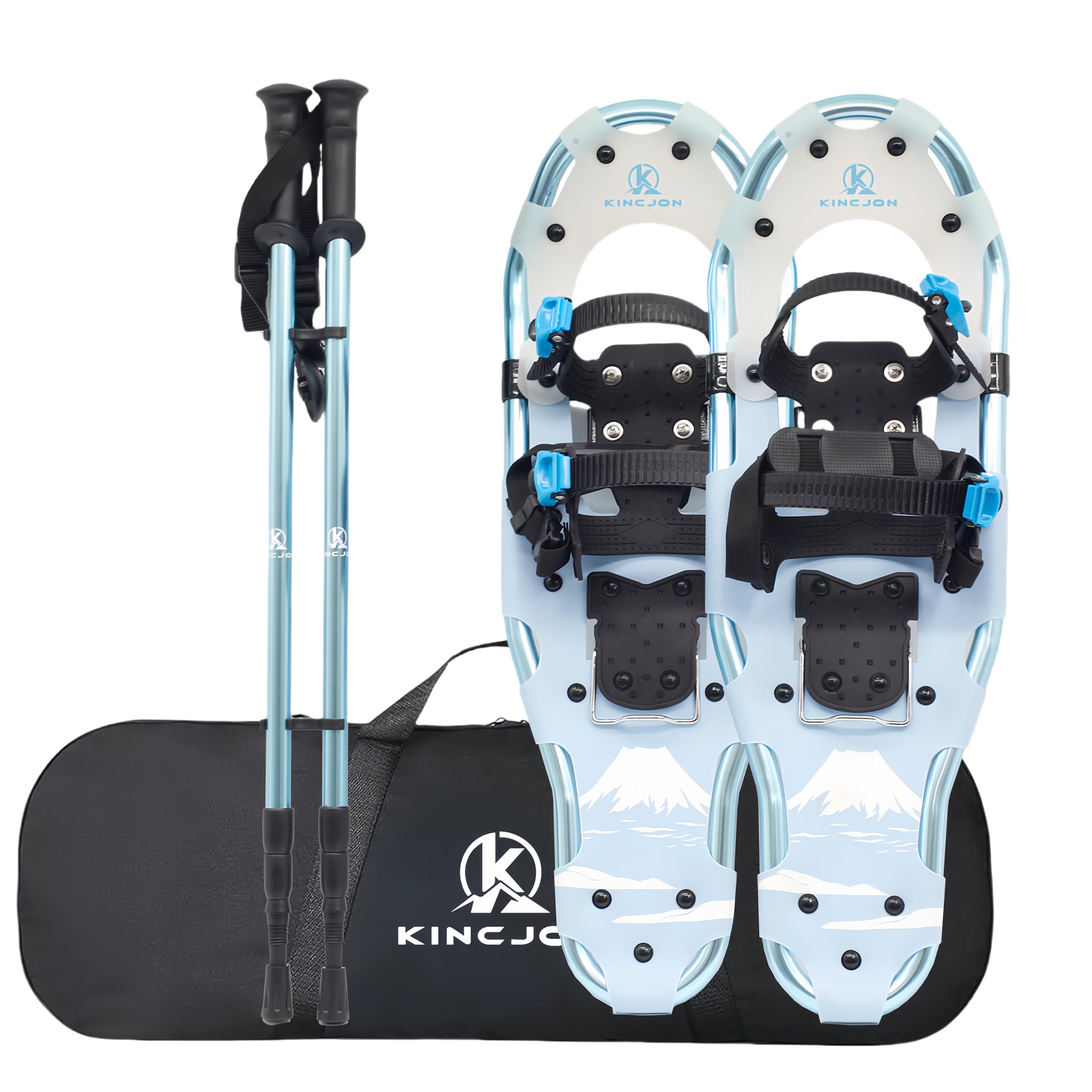 KinZon Racchette Da Neve 3 In 1 Leggere - Con Bastoni Da Trekking E Borsa Per Escursioni - Foto 10