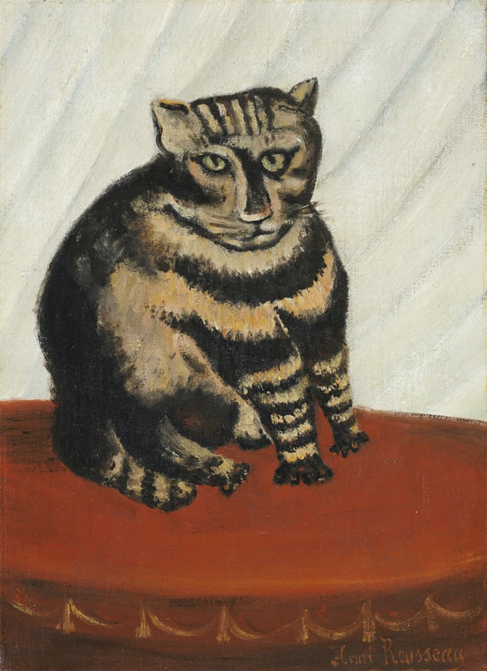 SERENDIPITP Aesthetic Poster Photo Wall Print Retro Picture the Tabby by Henri J F Rousseau Modern Wall Artwork for Home Decor 60x90cm
