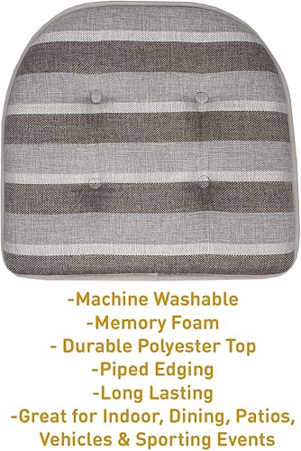 Miniatura 44 de Sweet Home Collection Cojines de espuma viscoelástica para silla, goma antideslizante y parte trasera de goma antideslizante en forma de U de 17 x