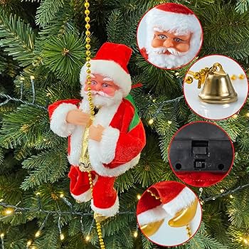 Amazon.com: Santa escalada con música, cuerda eléctrica de escalada de Papá  Noel funciona con pilas, Papá Noel para escalar, sube y baja, decoración  del hogar para fiestas : Todo lo demás
