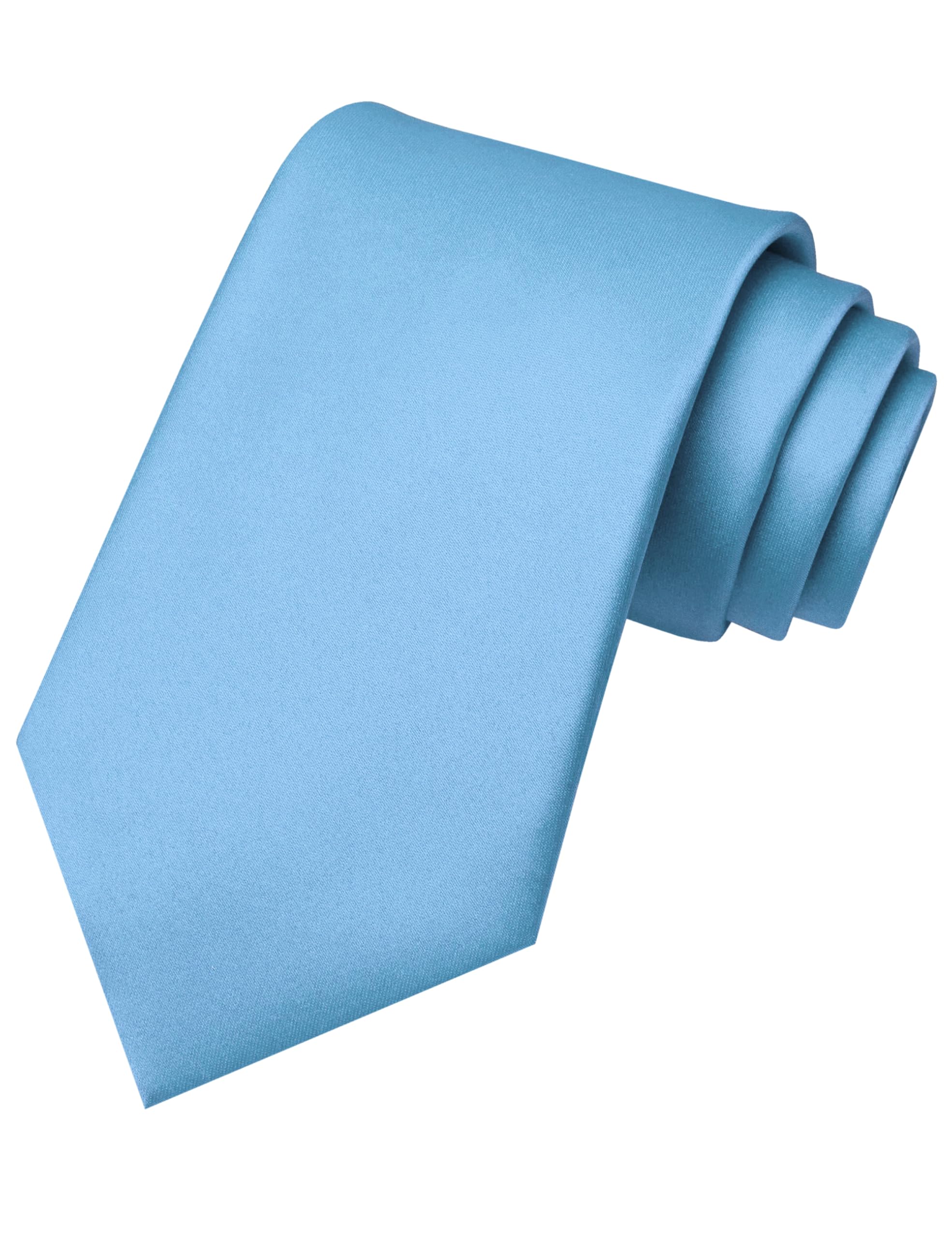 RBOCOTT Solid Color Tie Mens Necktie for Business and Wedding Party Baby Blue