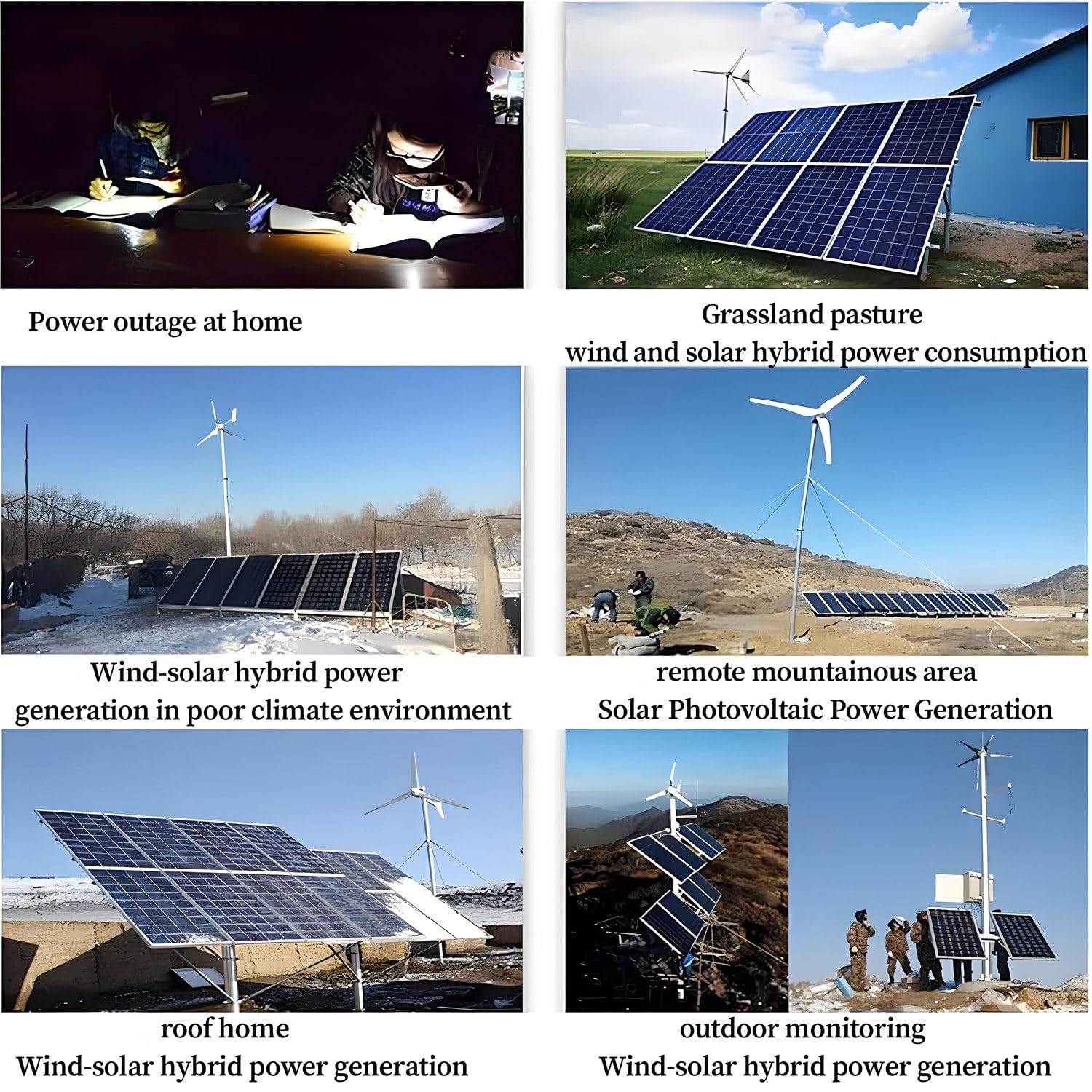 Kontroler ładowania wiatrowego i słonecznego 16000 W, hybrydowy kontroler ładowania wiatrowo-słonecznego z wyświetlaczem LCD i obciążeniem rozładowczym 48V