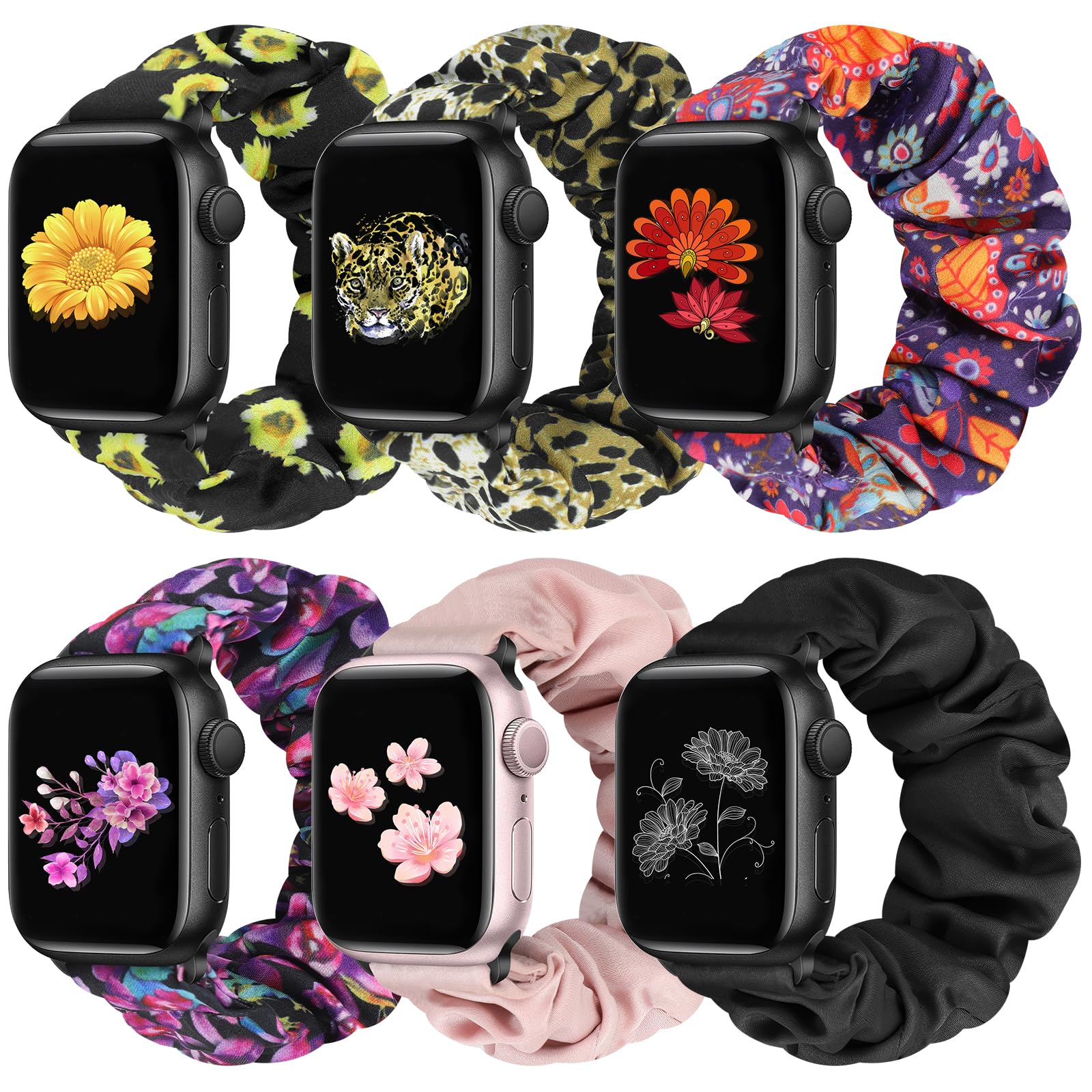 Beatlone Solo Loop Watch Bands Compatible for Scrunchie Apple Watch Band 38mm 40mm 41mm 42mm 44mm 45mm 49mm Soft Stretchy Women Elastic Strap for Apple Watch Series Ultra 2/Ultra/9/8/7/6/SE/5/4/3/2/1