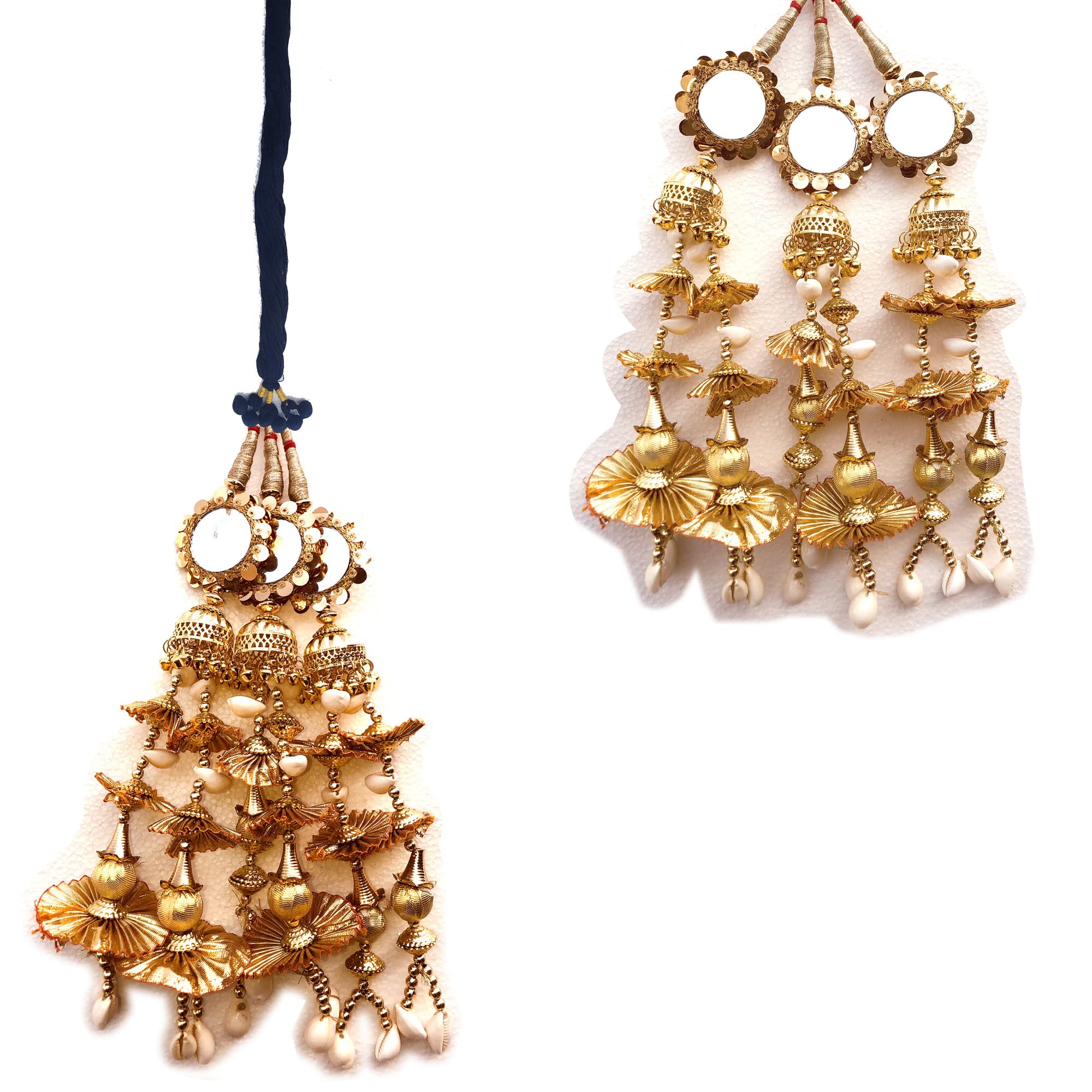 SANDYNAVZ Paranda Parandi Braid Tassles with Kodi - Cowrie Hair Accessory For Women & Girls Hair Extension Choti Braid Tassles Braid Extension-image-6