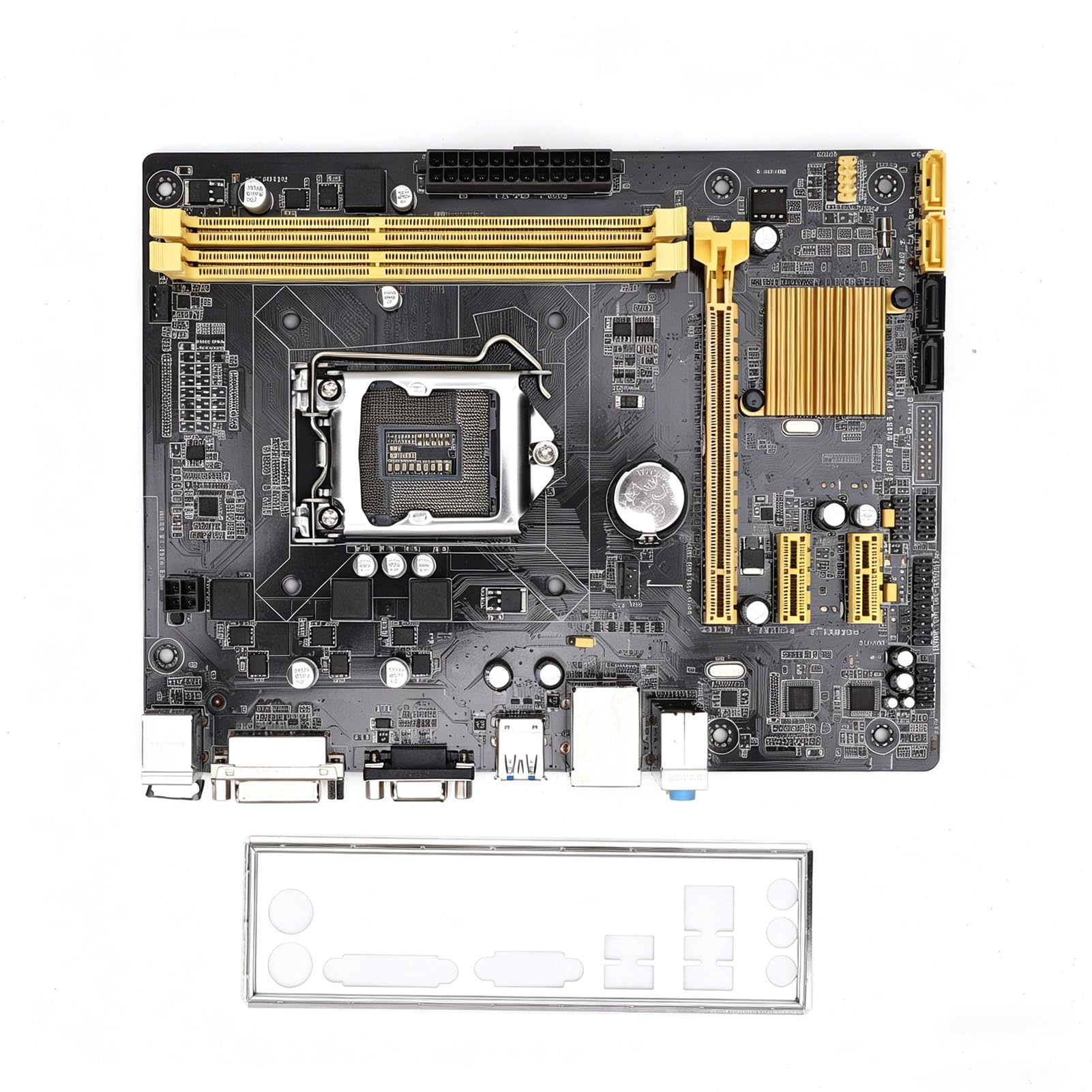Płyta Główna do Komputera Stacjonarnego, Płyta Systemowa LGA 1150 H81 DDR3 16 GB, łatwa Instalacja, Zasilanie 3-fazowe, 24-pinowe, Plus 4-pinowe, Zasilanie Procesora dla Pr
