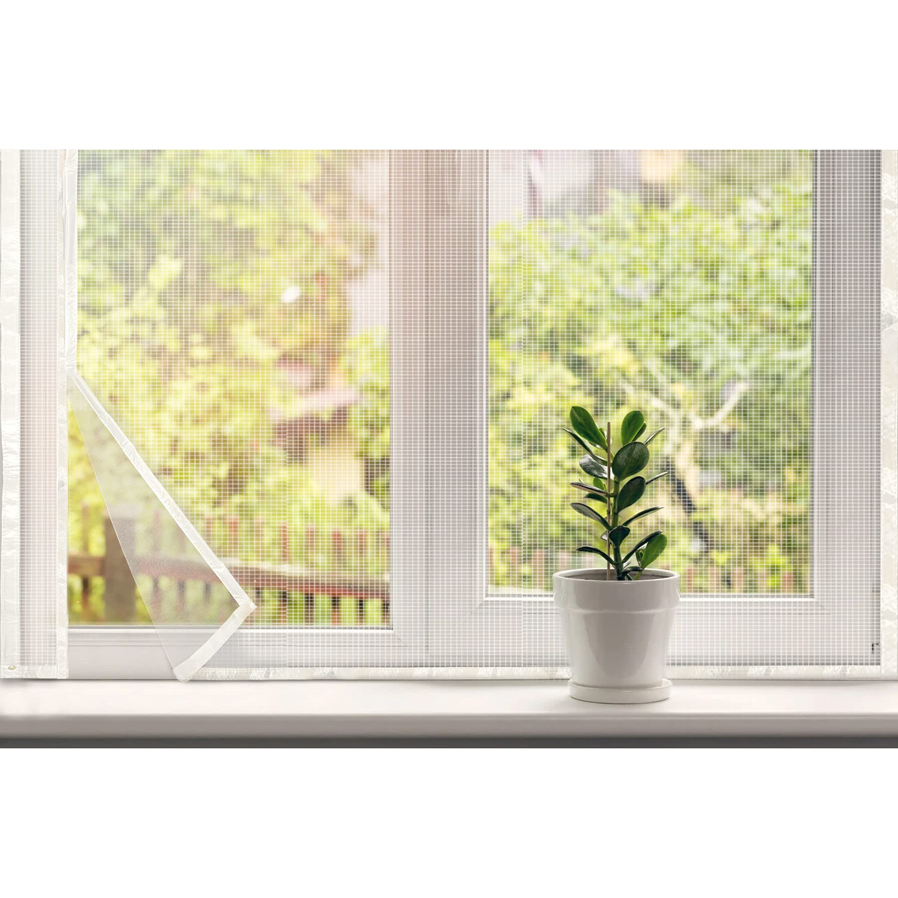 Snapklik.com : Magnetic Window Screen Mesh,2 Packs Window Screen Net ...