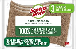 Scotch-Brite Greener Clean Non-Scratch Scrub Sponge 97033, 3 Count