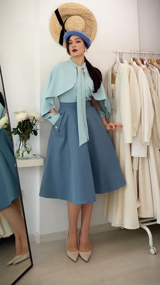 スカート PAROSH Women Mid Skirts D620657 012 Blue P.A.R.O.S.H. Midi Skirts in Blue | Lyst