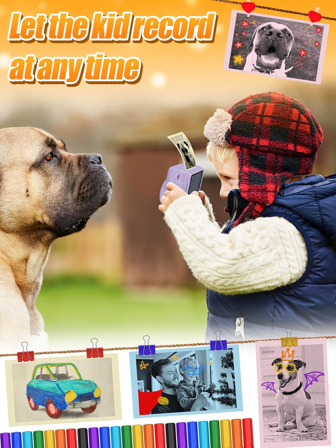 9 Rolls Kids Instant Camera Print Refill Paper- Photo Printer Thermal Paper Rolls for 4 5 6 7 8 9 10 Year Old Girls Boys Birthday Gifts, Blue, Pink, Yellow - Image 5