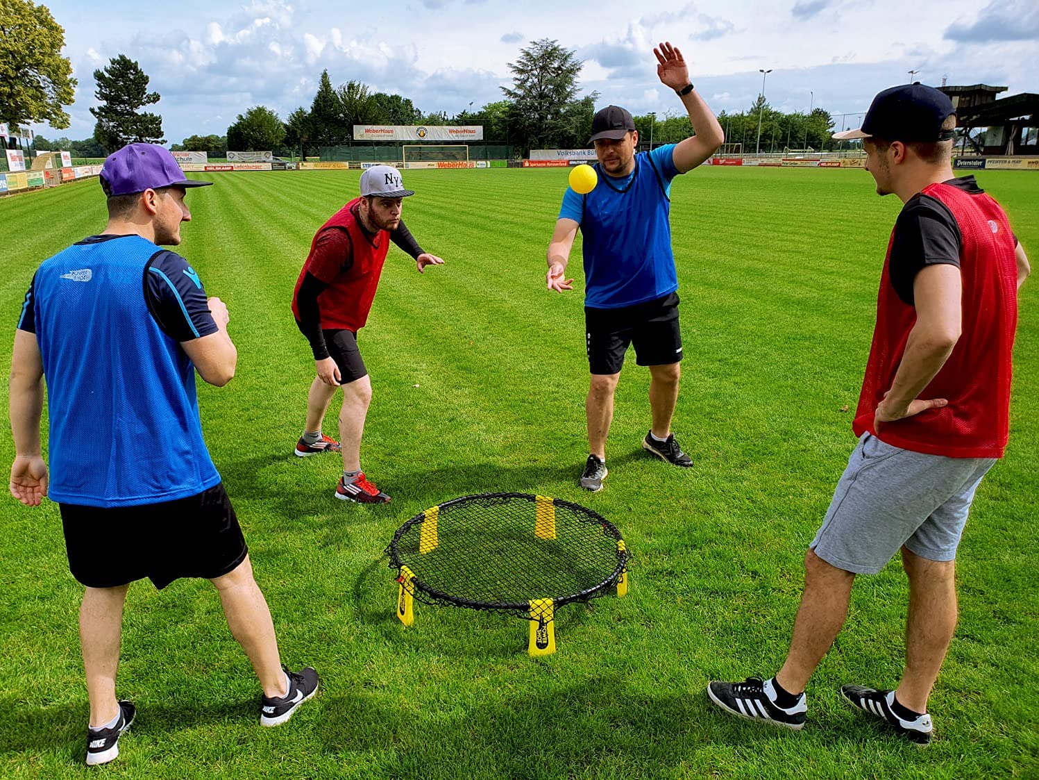 POWERSHOT Smashball avec 2 balles Netsportique - Ce Set de Smash Ball est Parfait pour Jouer Entre Amis ou en Famille ! Variante de But de Foot - - Idéal à Utiliser dans Un Jardin !