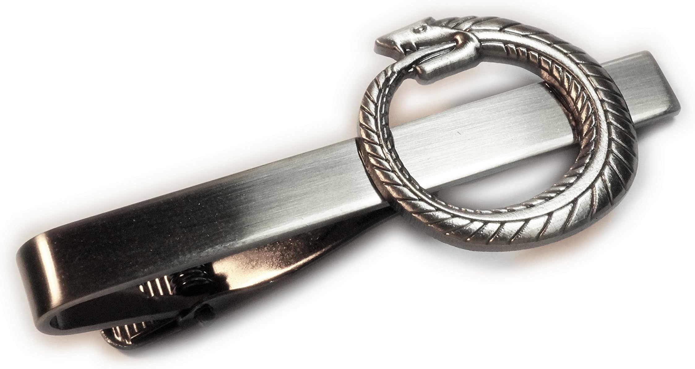 Ouroboros Serpent Snake Eating Tail Renew Egyptian Cycle Tie Bar Clip