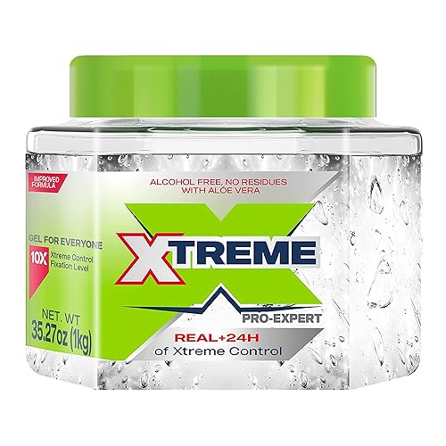 Miniatura 2 de Xtreme Pro-Expert - Gel de peinado, transparente, sin alcohol con aloe vera, tarro jumbo de 35.27 onzas, control 24 horas, paquete de 2