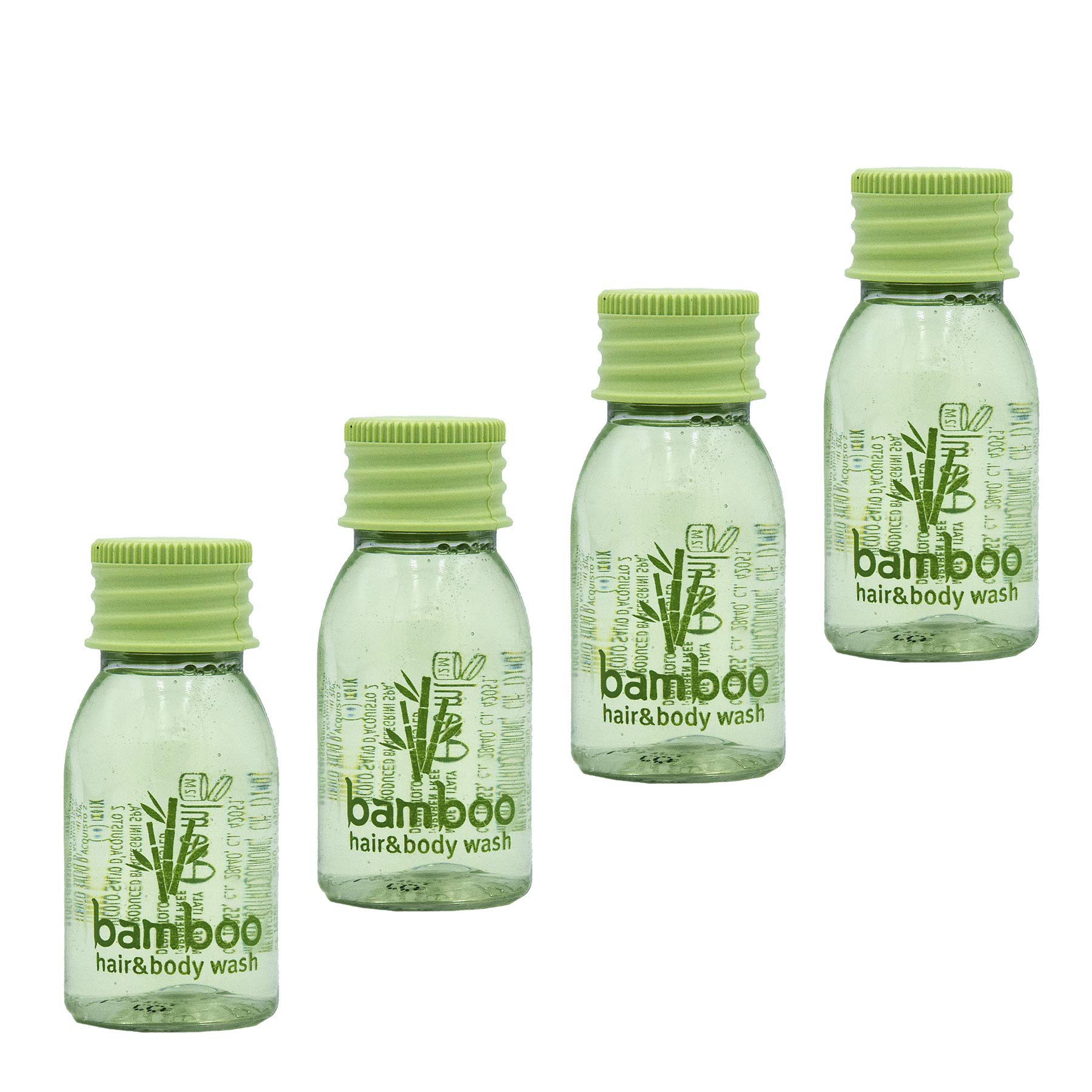 300 Stück Bamboo Duschgel&Shampoo Haarpflege Körperpflege mit Bambusextrakt 2in1 Flasche 20 ml Bamboo Serie