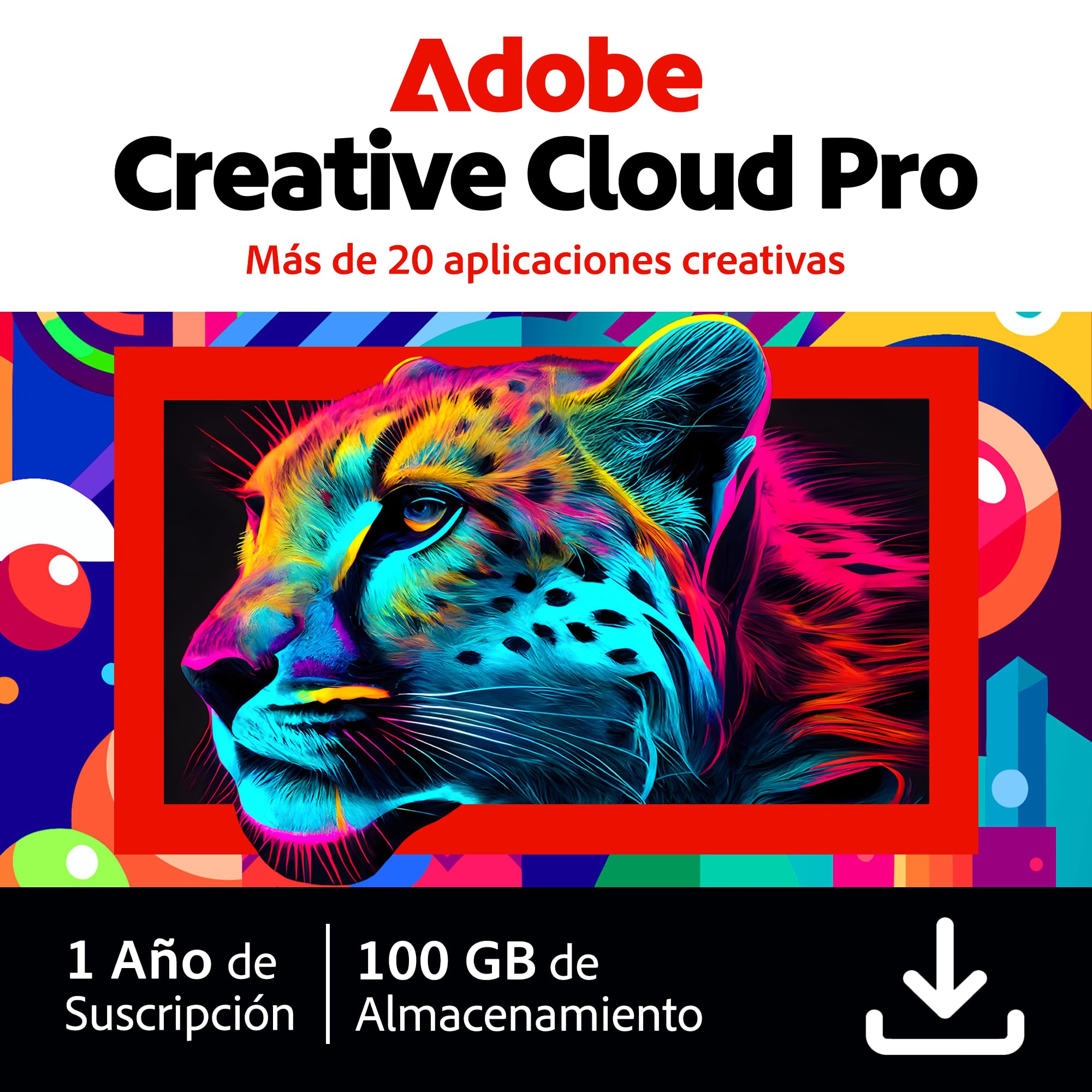 Adobe Creative Cloud Pro | Software Creativo con IA | 1 Año | PC/Mac |Descarga Digital