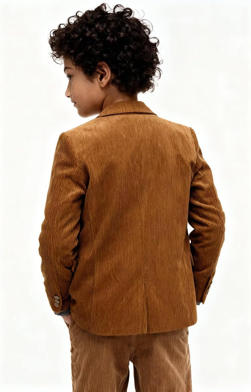 ORBITRAY 2-14 Years Corduroy Notch Lapel Coat First Communion Jacket Coats for Boys Fall Coat Winter Dinner Dress Blazers