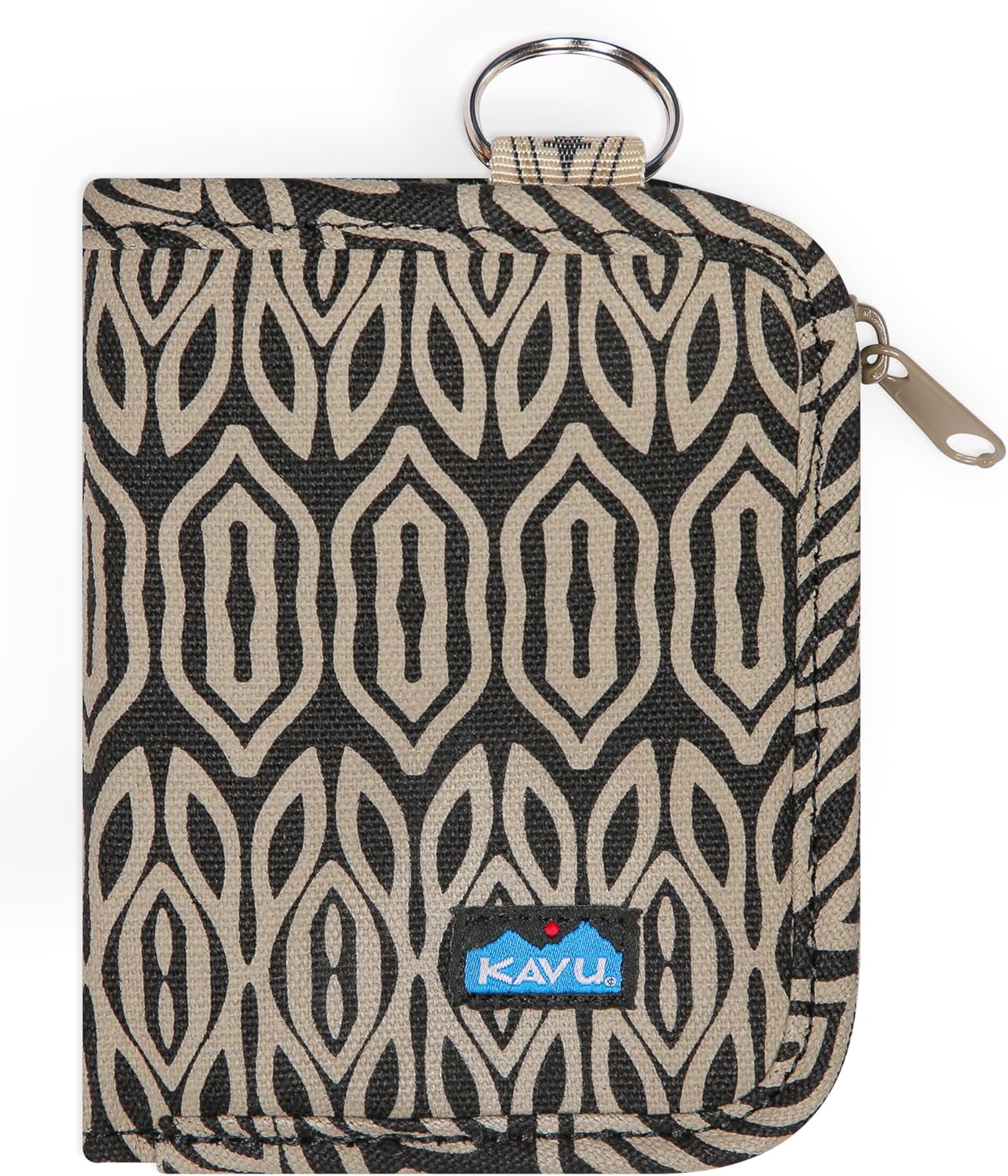 KAVU Zippy Wallet Bi Fold Zip Clutch With Removable Coin Pouch