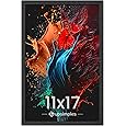 MCS Studio Gallery 11x17 Picture Frame Black Woodgrain, Rectangle Photo Frame for Photos, Posters & Art Prints (2-Pack)