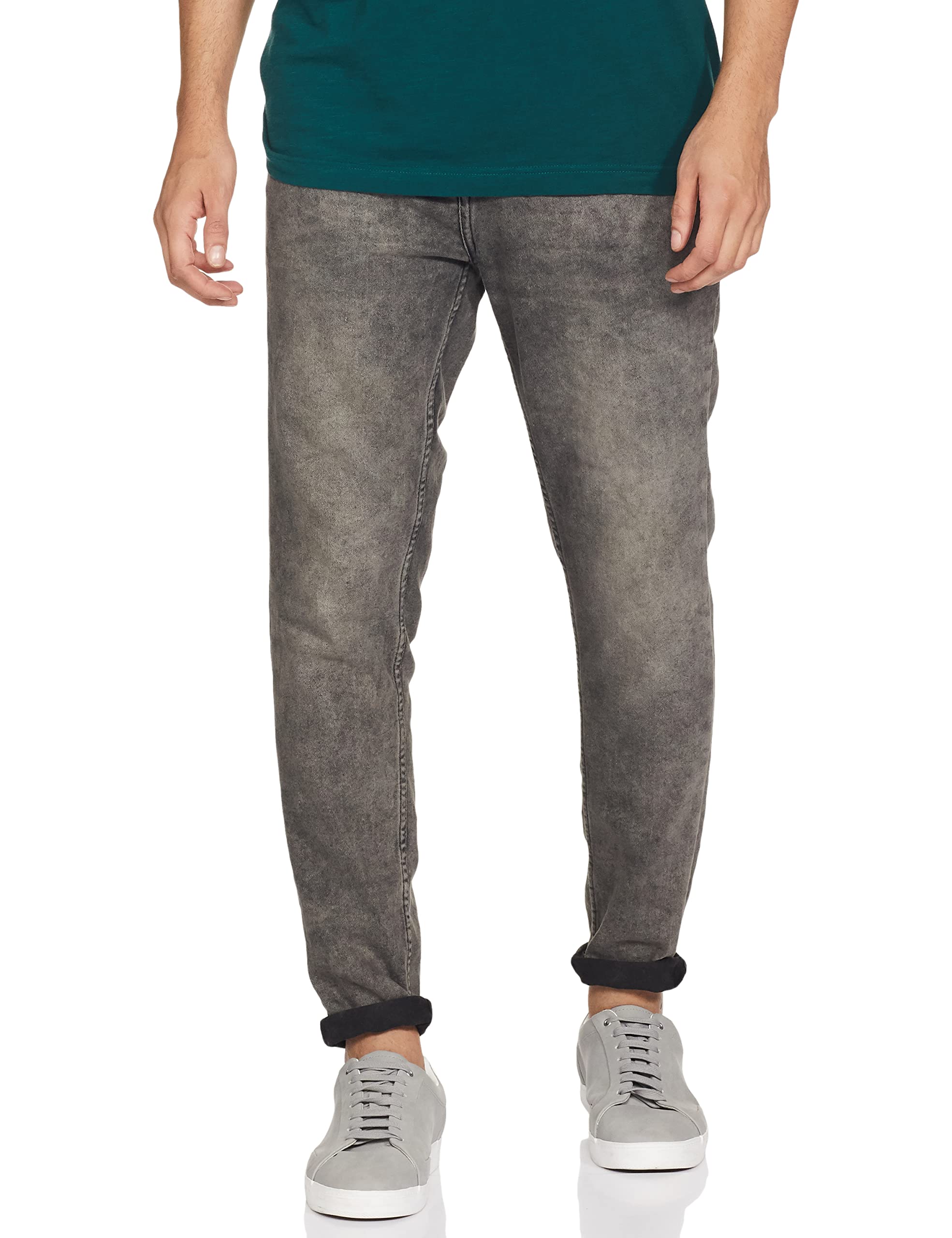 Amazon Brand - SymbolMen's Carrot Fit Cotton Lycra Stretchable Jeans