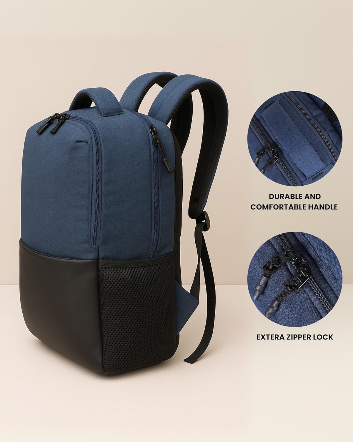 Wesley Milestone 2.0 Casual Waterproof Laptop Backpack/Office Bag/School Bag/College Bag/Travel Backpack (Dimensions:13x18 inches) (Compatible with 39.62cm(15.6inch laptop) 30 L (Blue & black) 43 81aR8i8AtcL. SL1500