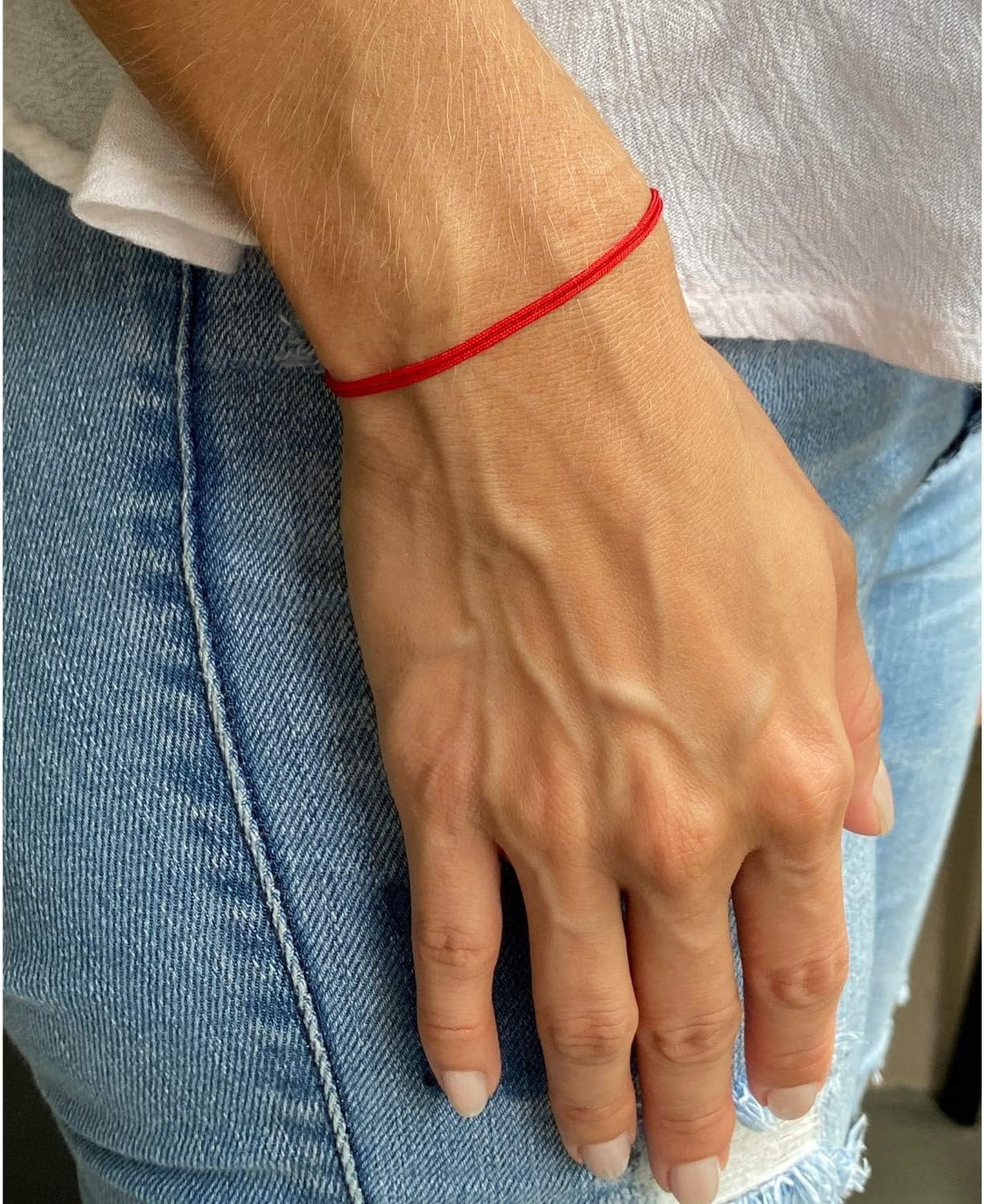 3-Pack Red String Adjustable Bracelets - Kabbalah Protection Amulets