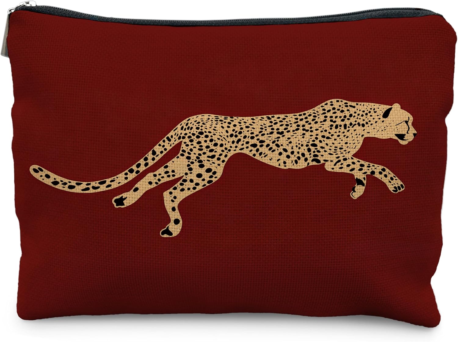 Trendy Funky Red and Leopard Cheetah Makeup Bag Gifts for Women