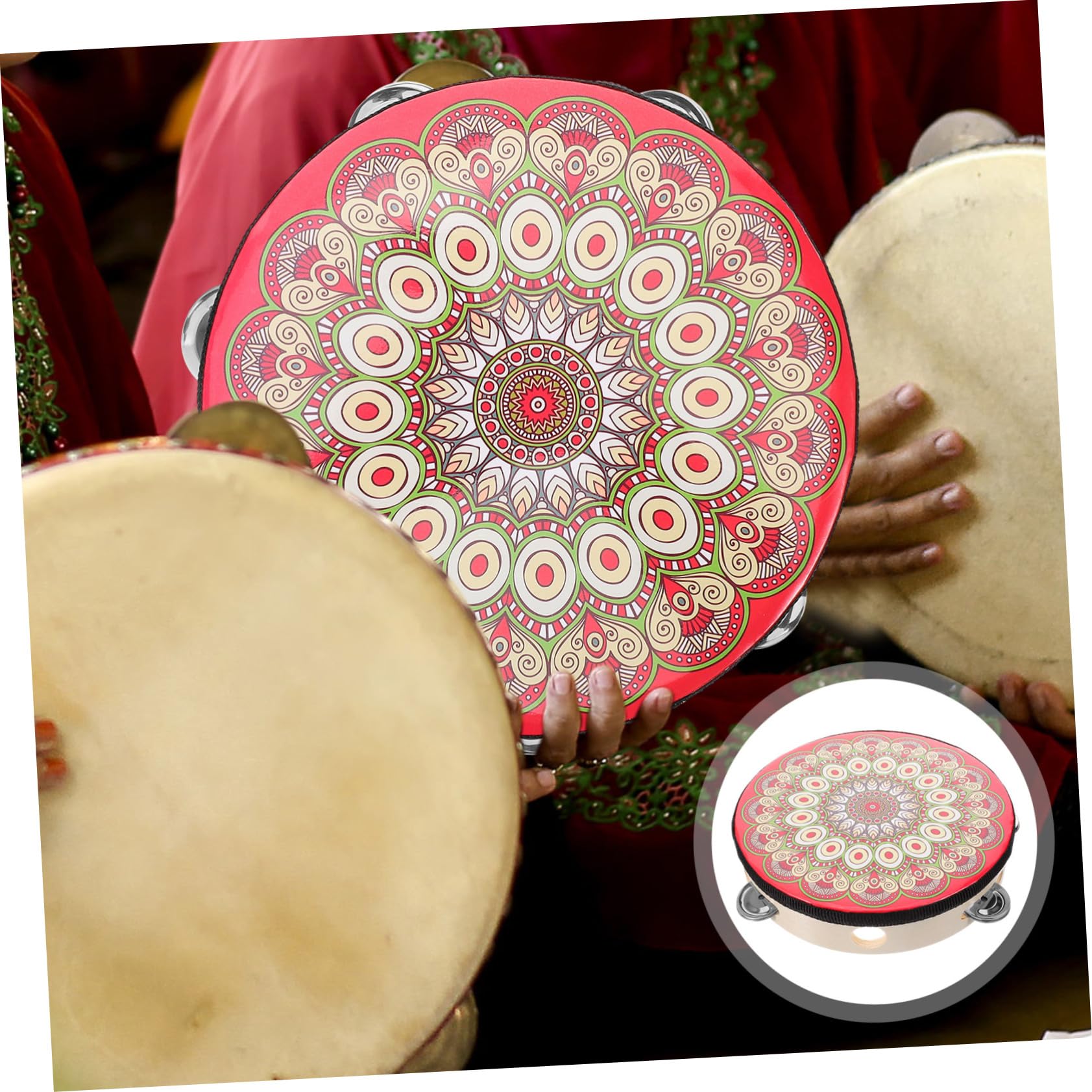 Abaodam 5piezas De Mano De Madera Sonajas De Inoxidable Instrumento Musical Portátil Para y Percusión Diseño Cómodo y Para Adultos y Adolescentes