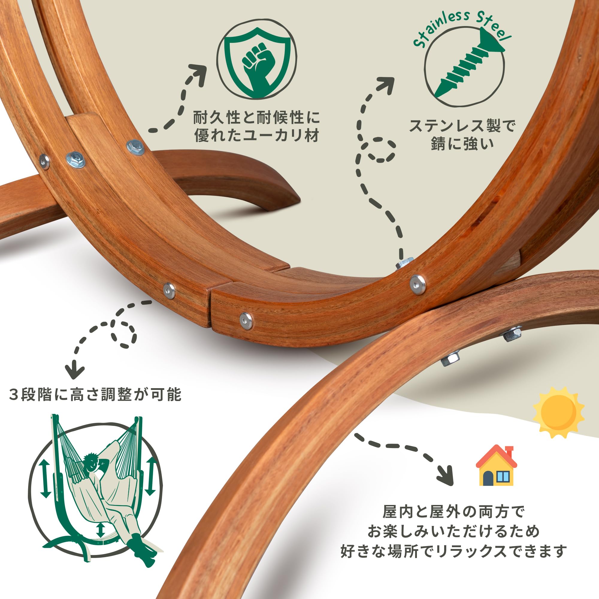 Amazon.co.jp: LA SIESTA(ラシエスタ) ハンモックチェア＆スタンド