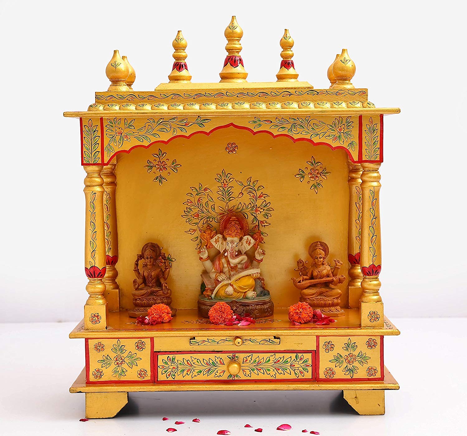 Modfash Home Golden temple/Puja ghar mandir/Home temples per appendere alla parete/mandir per casa/templi per casa