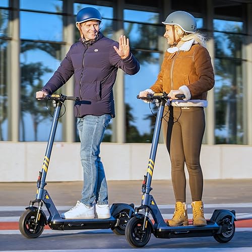 Miniatura 7 de Hurtle Scooter eléctrico plegable – Neumáticos de 10 pulgadas, rango de 25 millas, velocidad máxima de 19 MPH, motor sin escobillas de 500 W 36 V