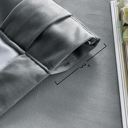 Miniatura 6 de StangH Cortinas de terciopelo blanco de dos capas, bloqueo de luz de lujo, insonorizadas, paneles de cortina de ventana de dormitorio, cortinas